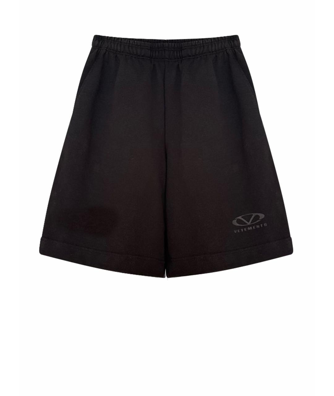 VETEMENTS Черные полиэстеровые шорты, фото 1