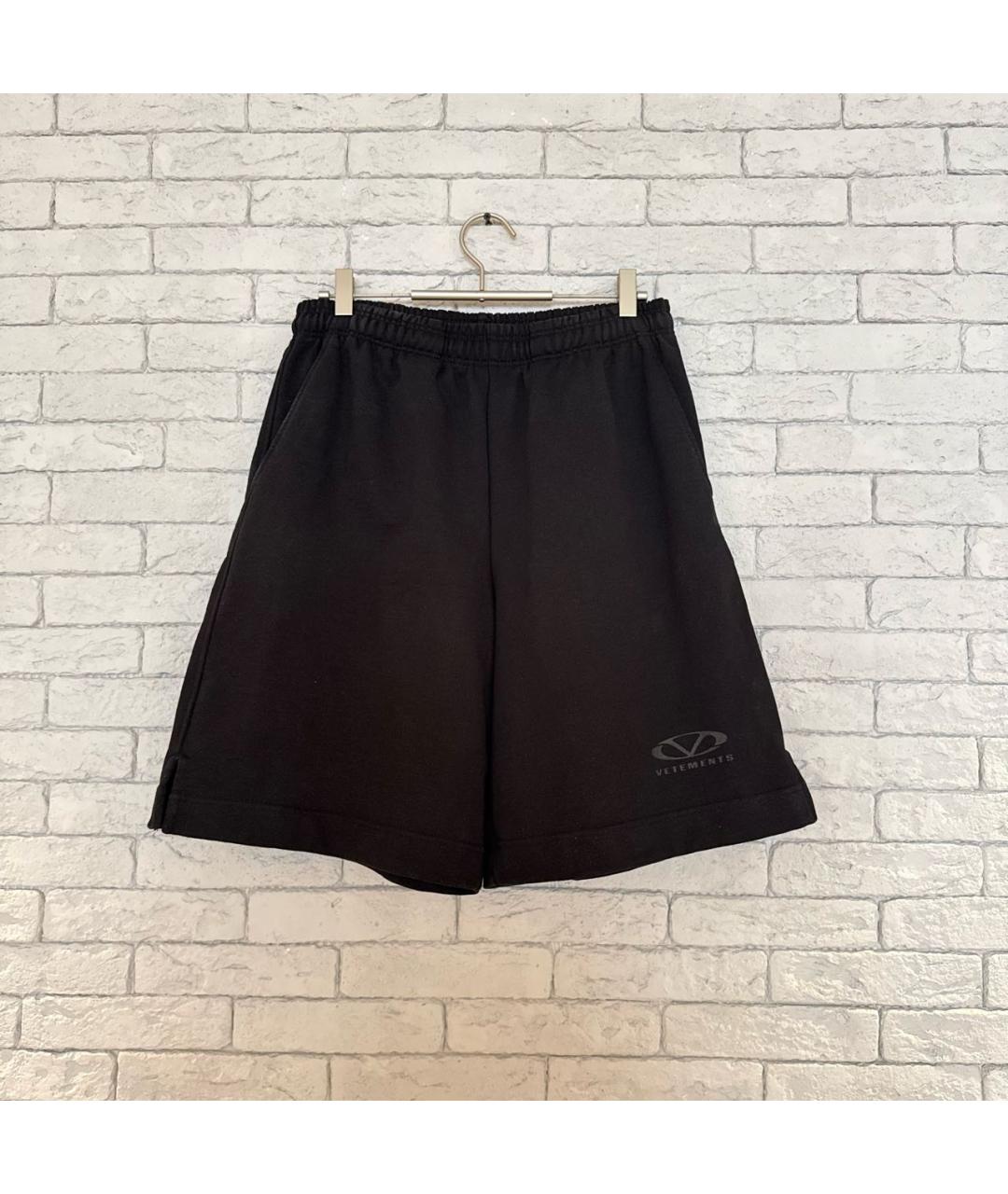 VETEMENTS Черные полиэстеровые шорты, фото 8