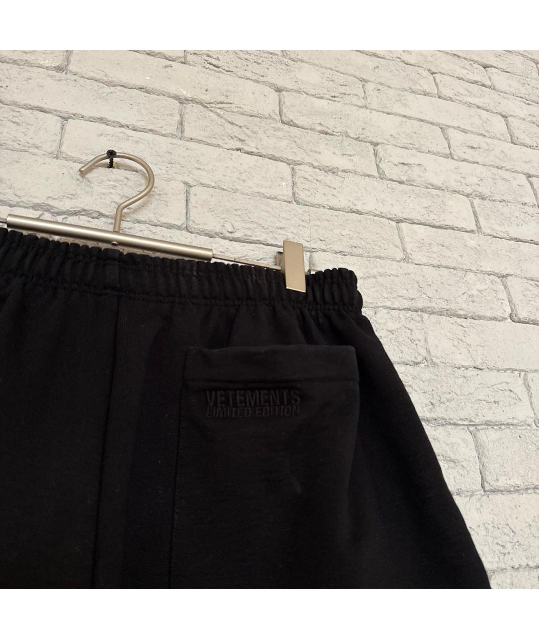 VETEMENTS Черные полиэстеровые шорты, фото 3