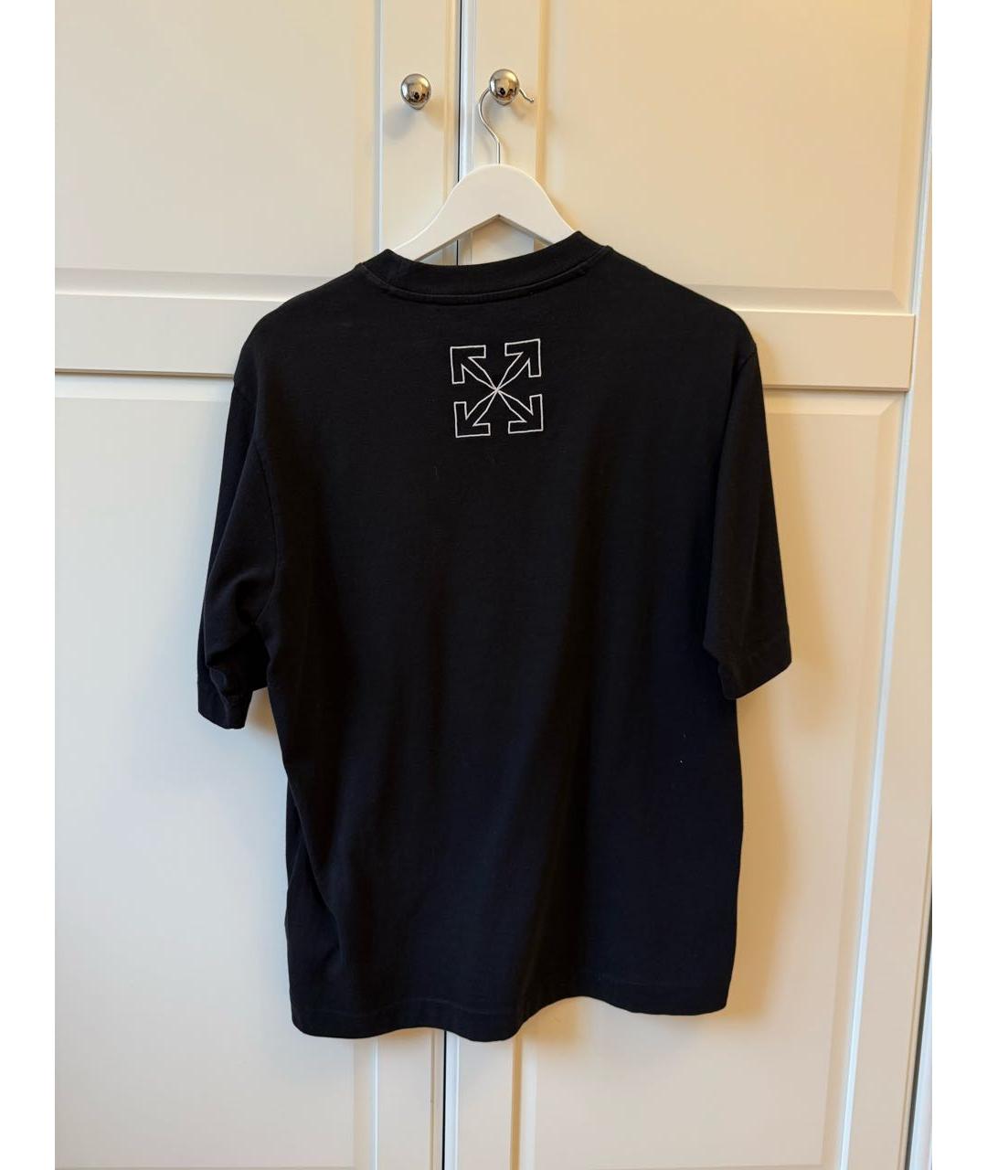 OFF-WHITE Черная хлопковая футболка, фото 2