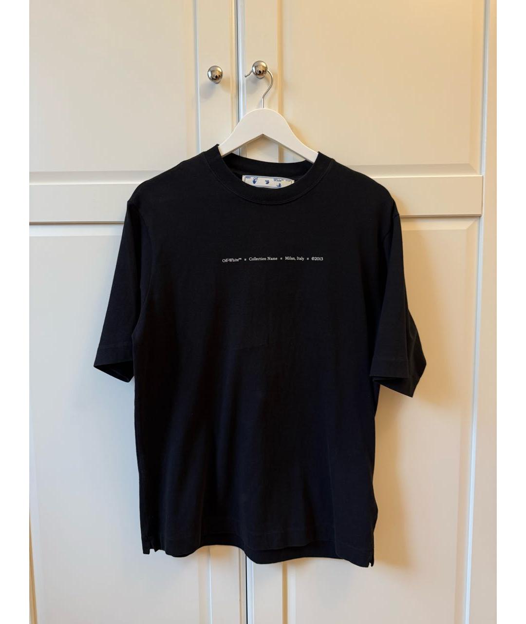 OFF-WHITE Черная хлопковая футболка, фото 3