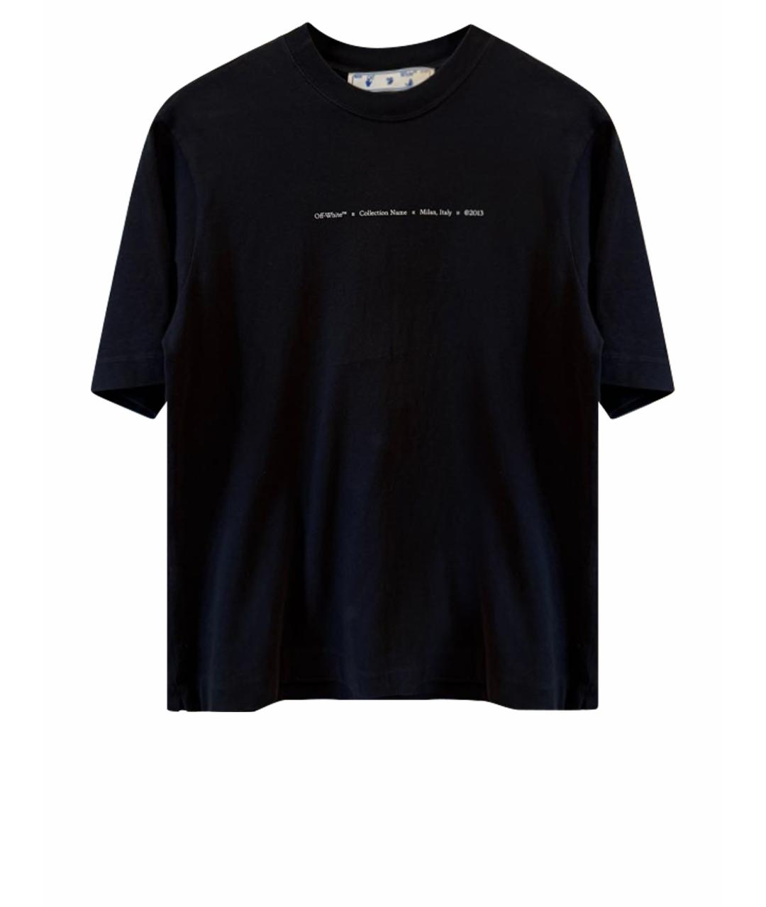 OFF-WHITE Черная хлопковая футболка, фото 1