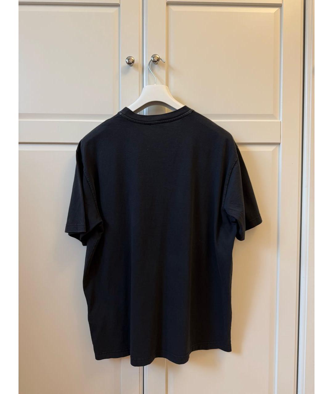 DIESEL Черная хлопковая футболка, фото 2