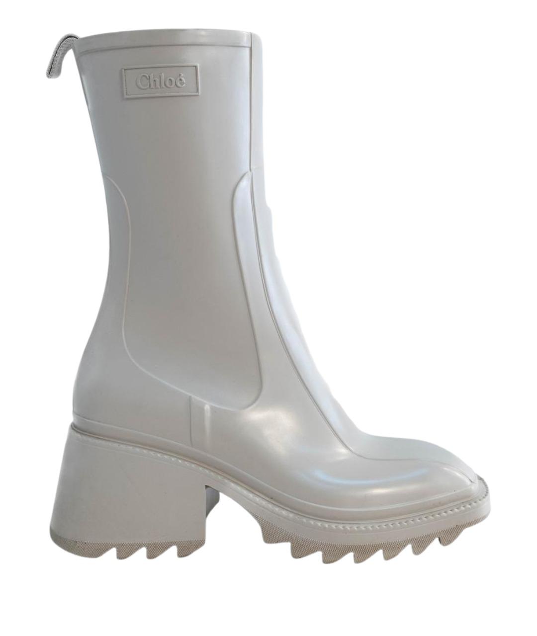 CHLOE Бежевые резиновые ботильоны, фото 1