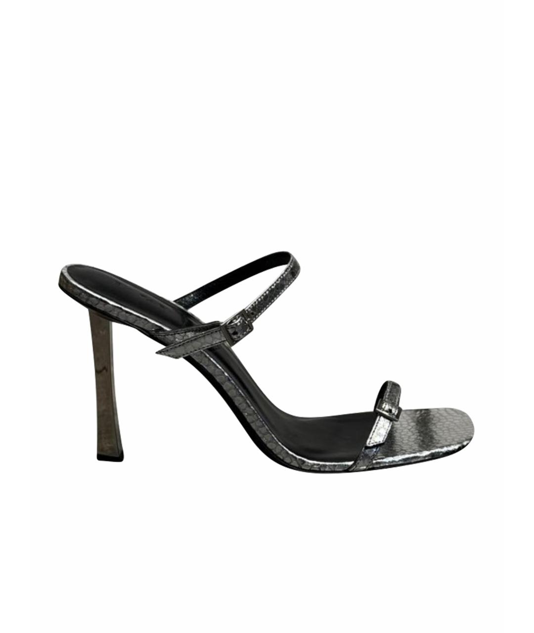 BY FAR Серебряные кожаные туфли, фото 1