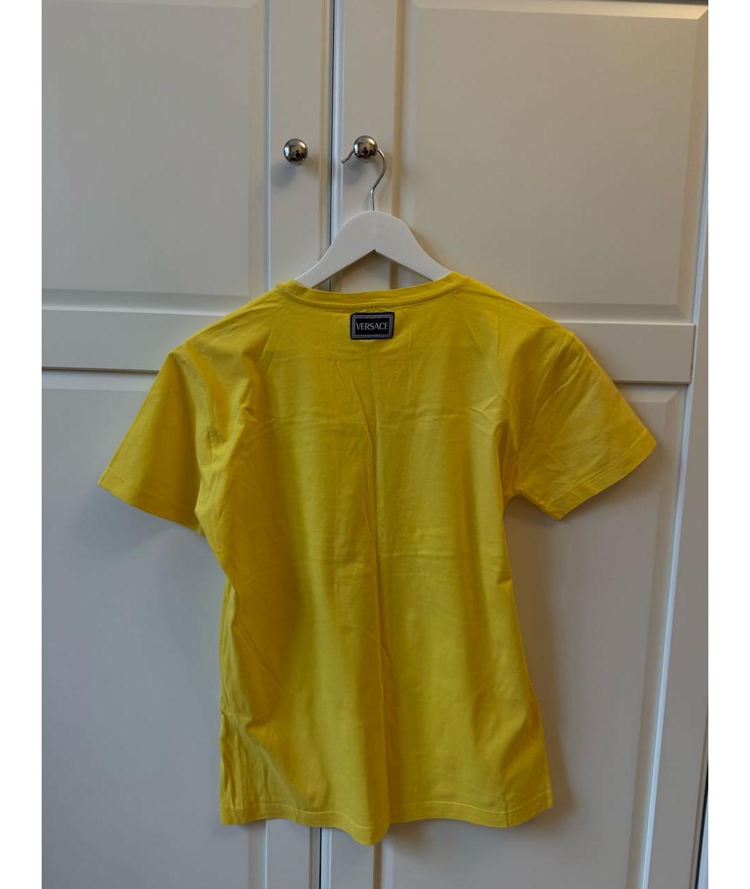 VERSACE Желтая хлопковая детская футболка, фото 2
