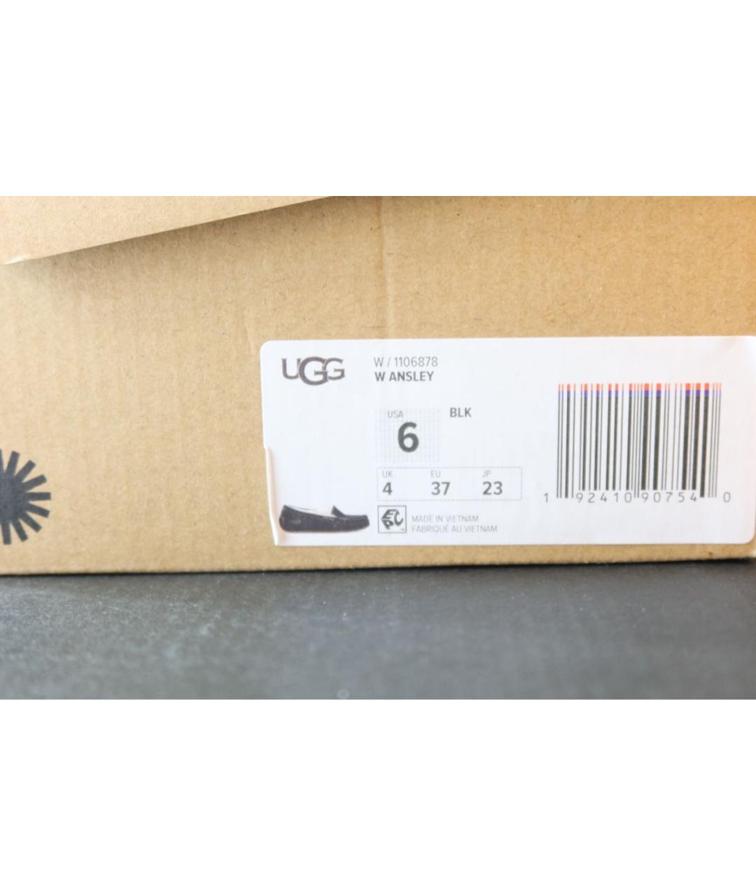 UGG AUSTRALIA Черные замшевые мокасины, фото 8