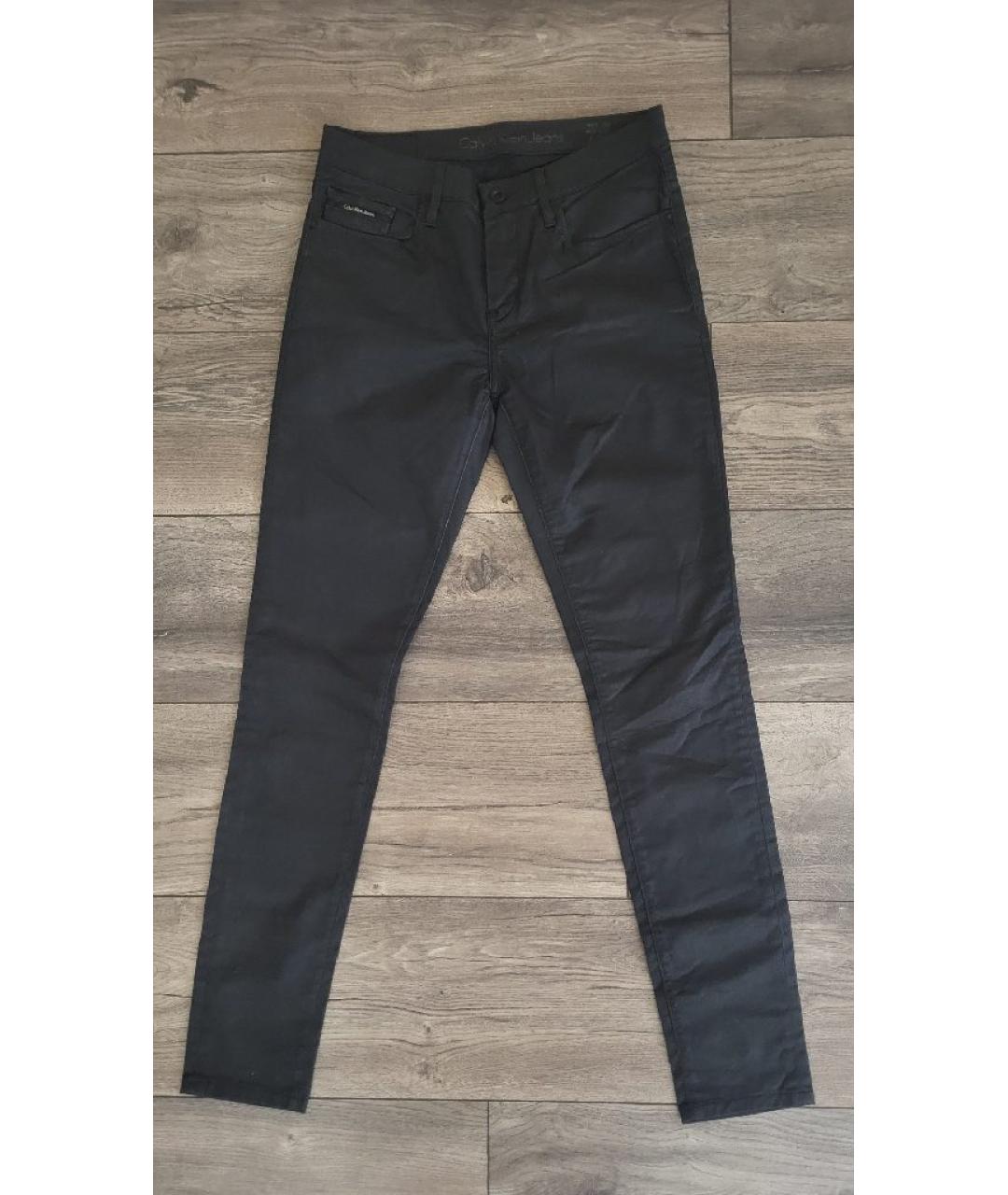 CALVIN KLEIN Черные хлопковые джинсы слим, фото 8