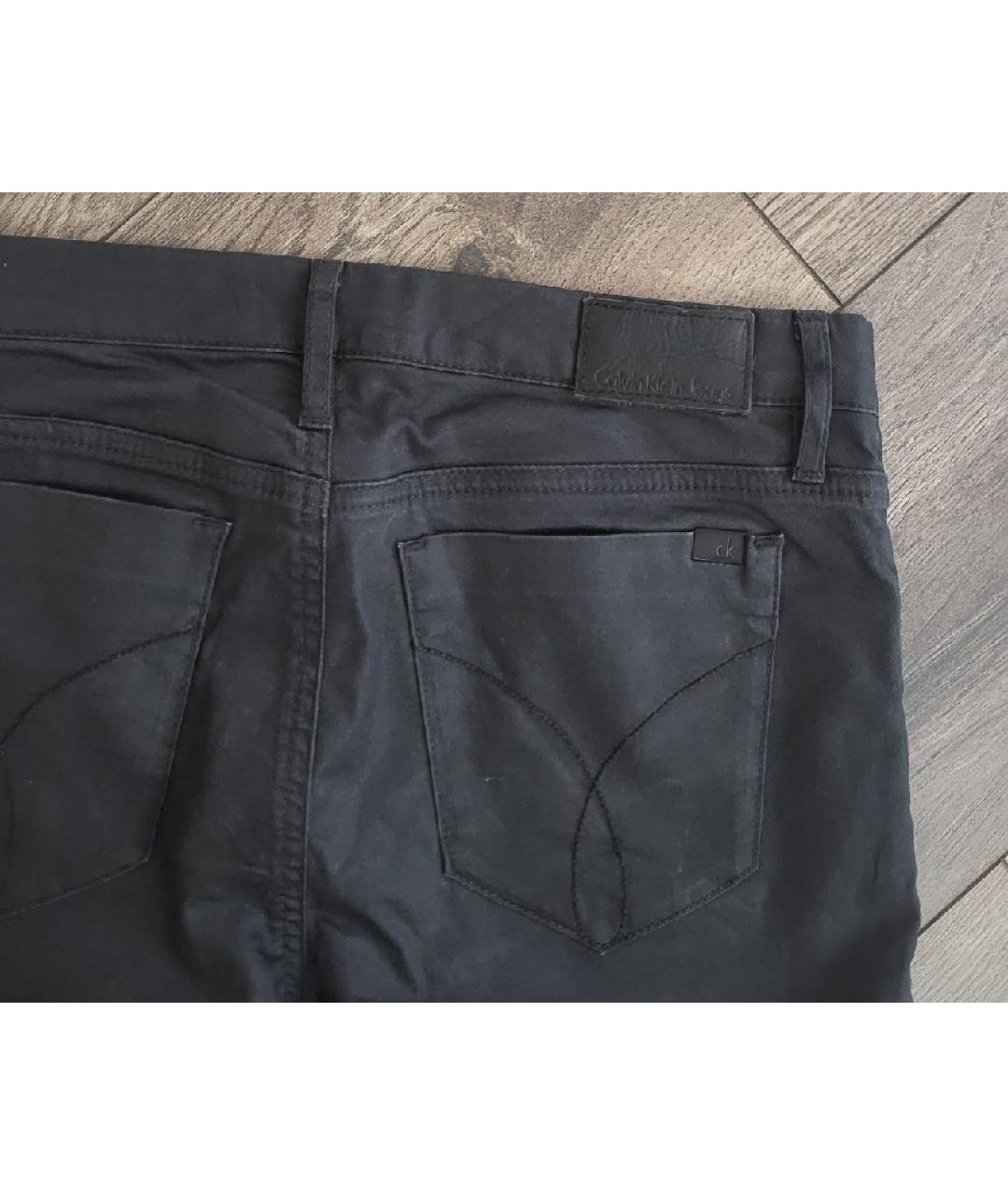 CALVIN KLEIN Черные хлопковые джинсы слим, фото 7