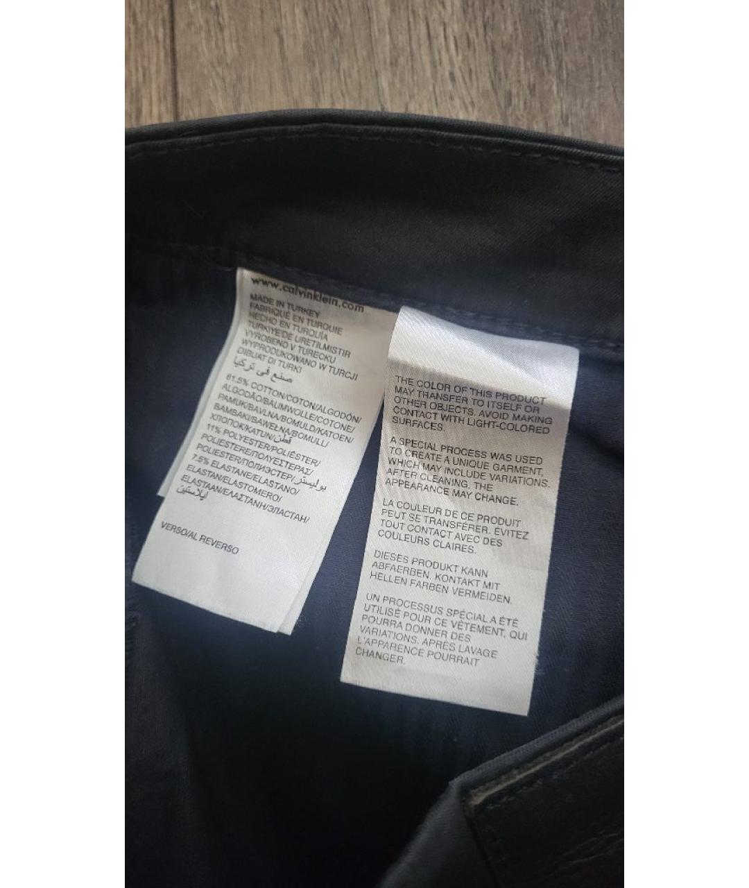 CALVIN KLEIN Черные хлопковые джинсы слим, фото 5