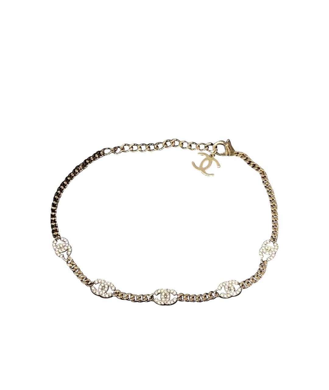 CHANEL Золотое металлическое колье, фото 1