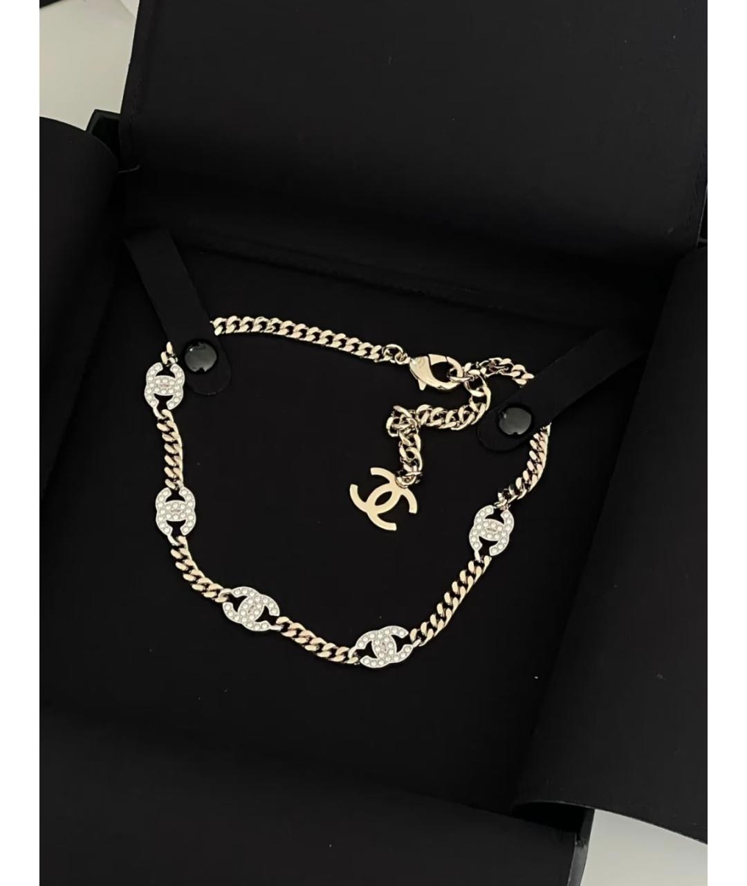 CHANEL Золотое металлическое колье, фото 4