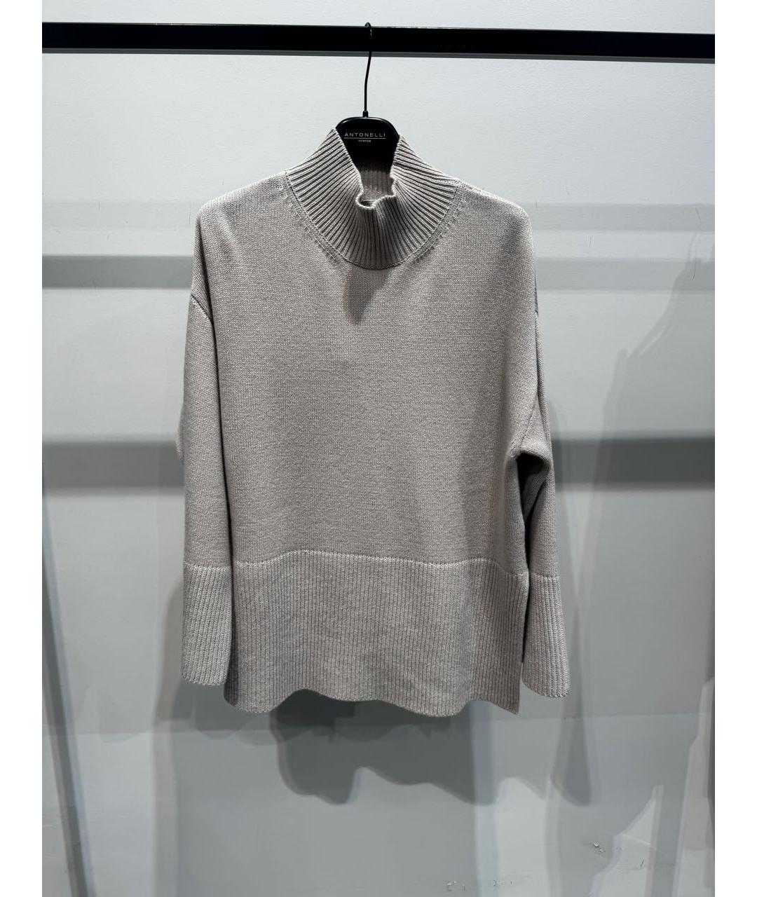 ANTONELLI FIRENZE Серый кашемировый джемпер / свитер, фото 3