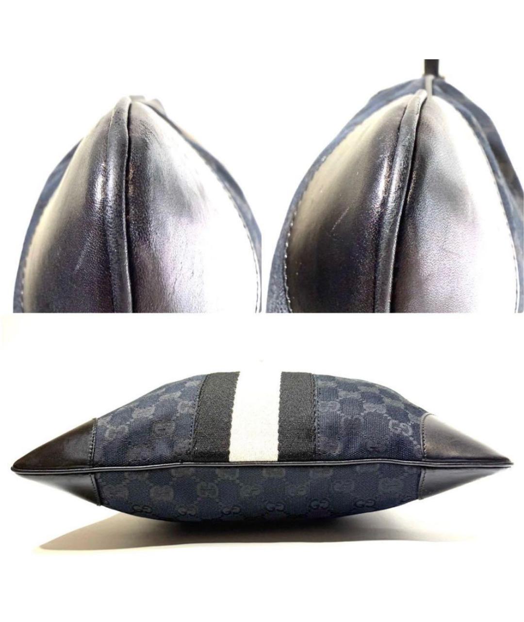 GUCCI Черная тканевая сумка тоут, фото 3