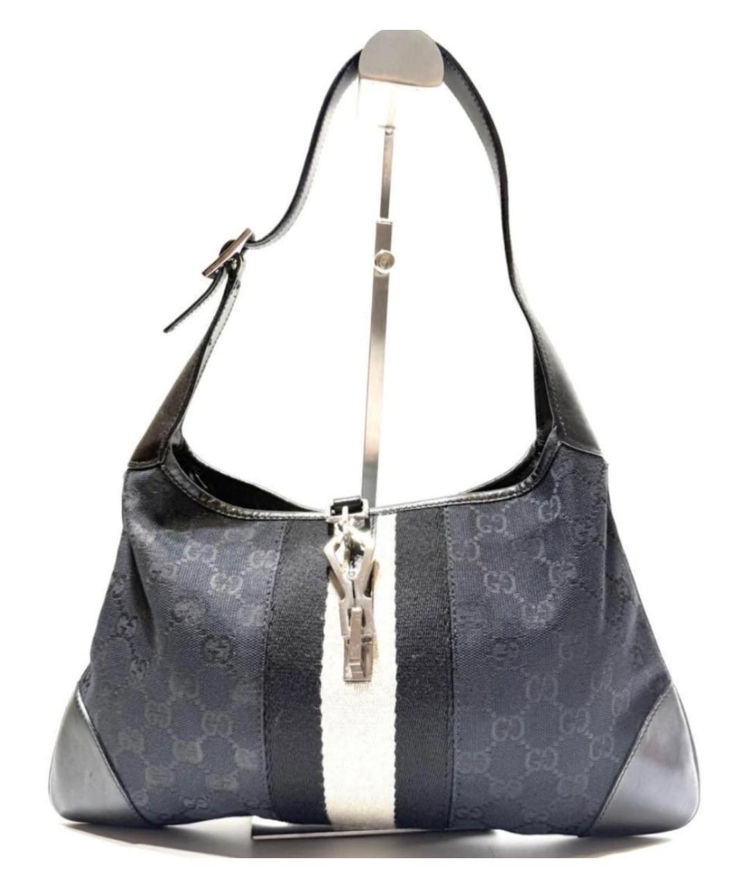 GUCCI Черная тканевая сумка тоут, фото 9