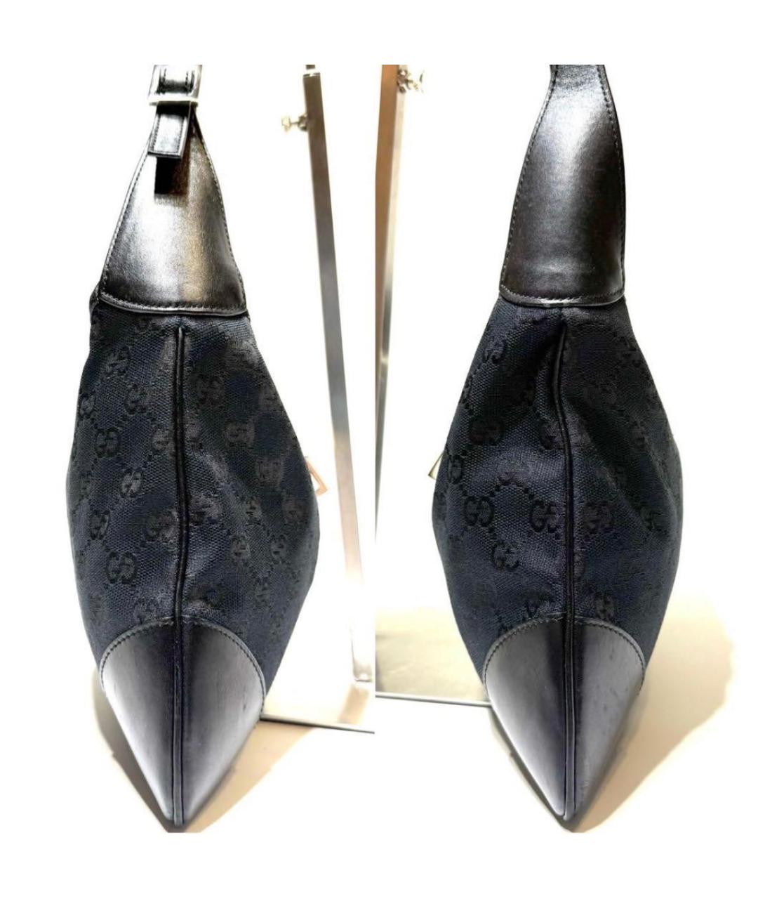 GUCCI Черная тканевая сумка тоут, фото 2