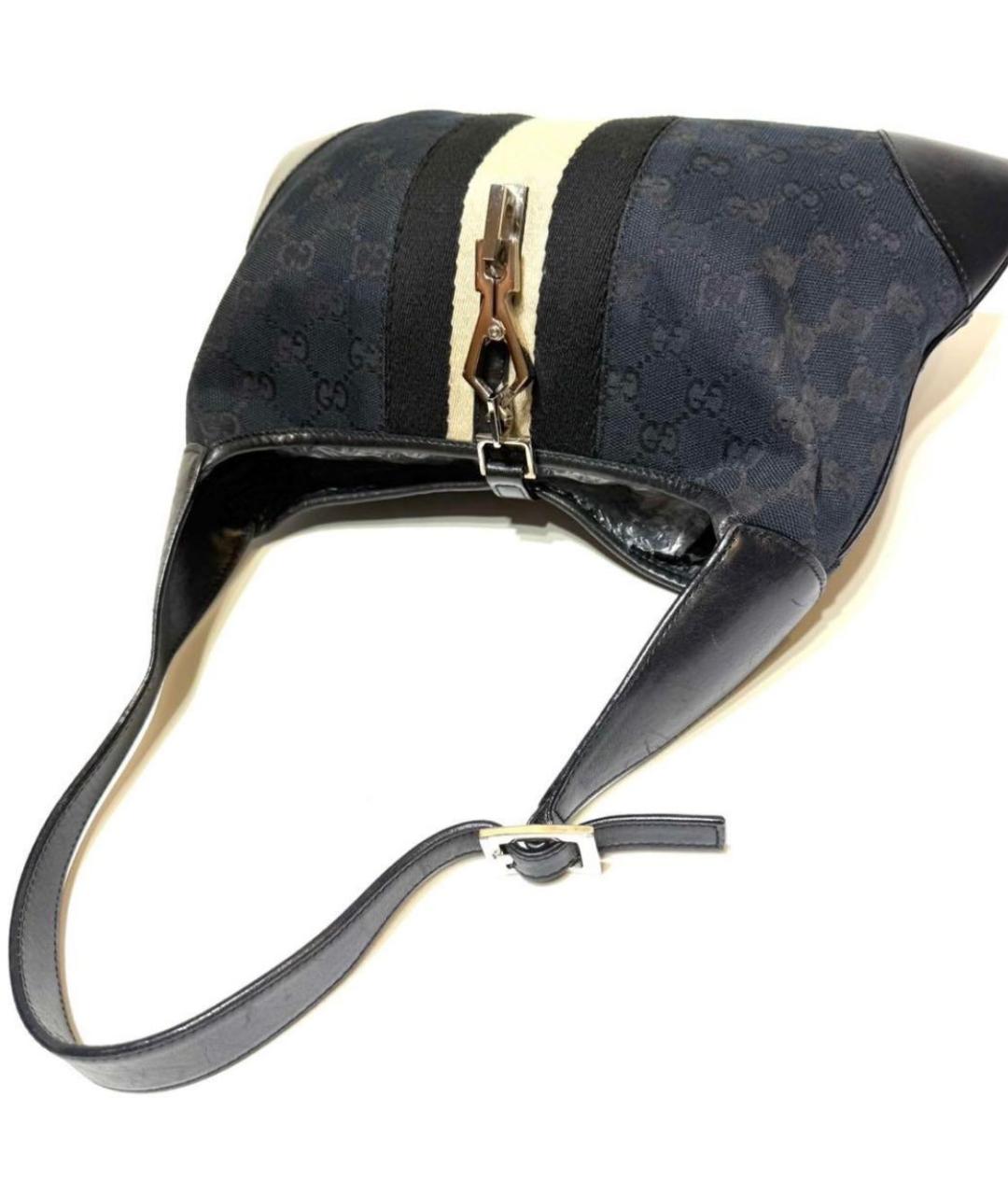 GUCCI Черная тканевая сумка тоут, фото 5