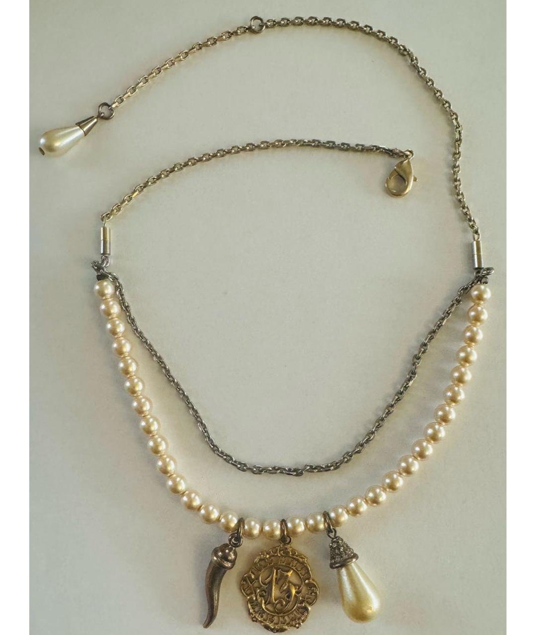 DOLCE&GABBANA Белая металлическая подвеска, фото 2