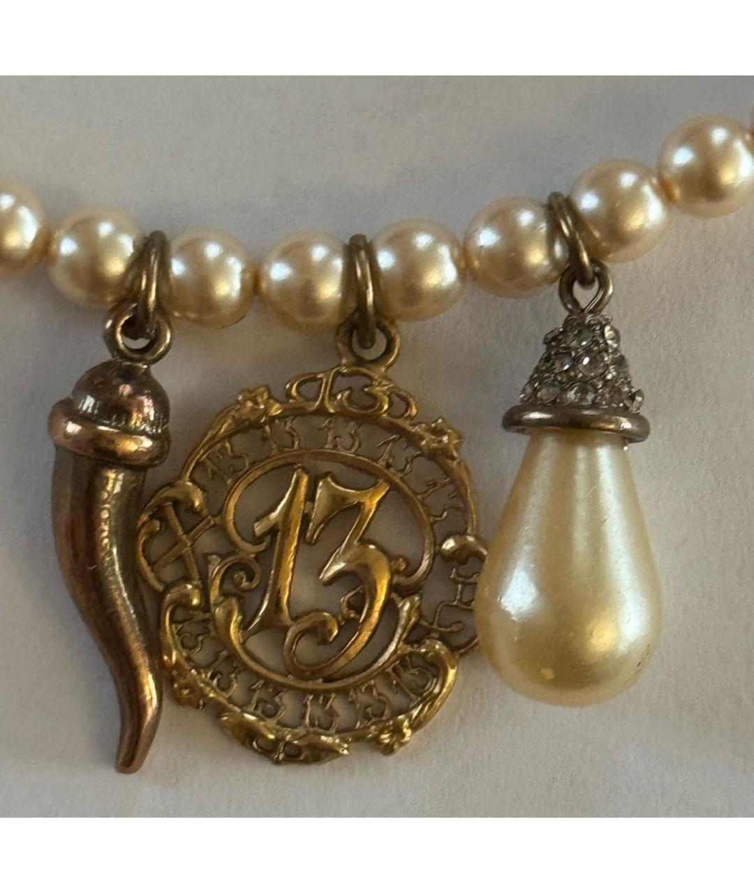 DOLCE&GABBANA Белая металлическая подвеска, фото 3