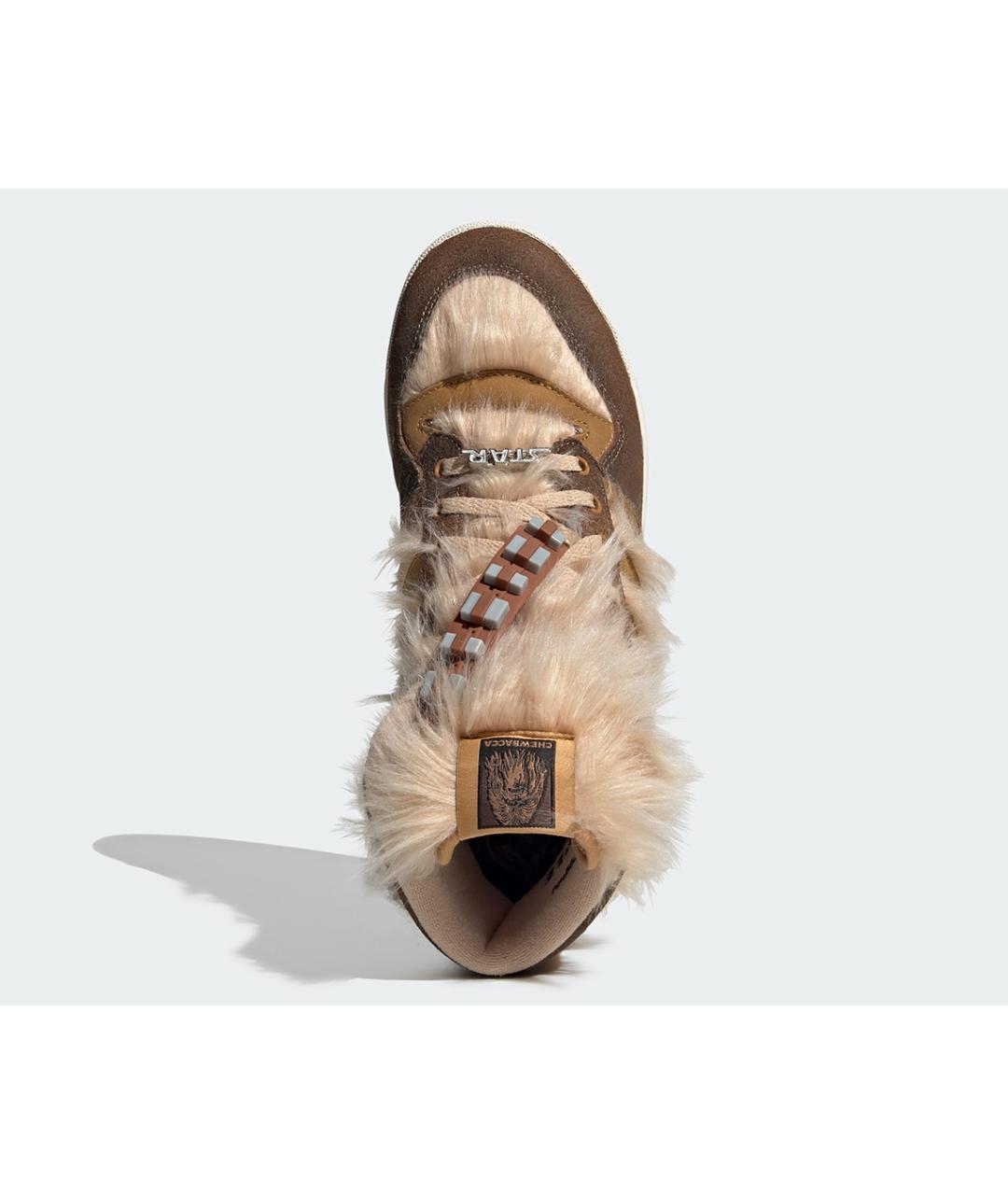 ADIDAS Коричневые замшевые высокие кроссовки / кеды, фото 6