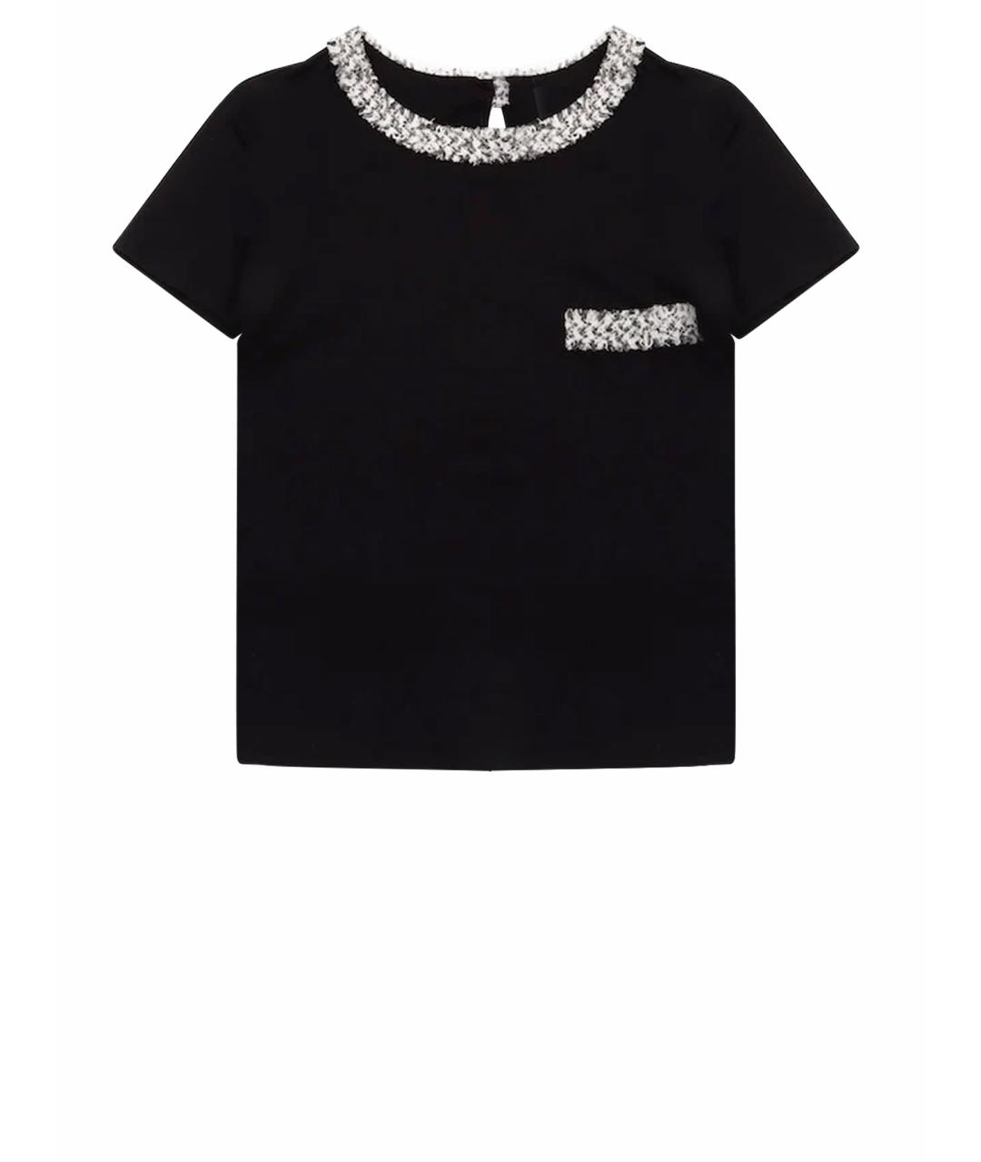 CHANEL Черная хлопковая футболка, фото 1