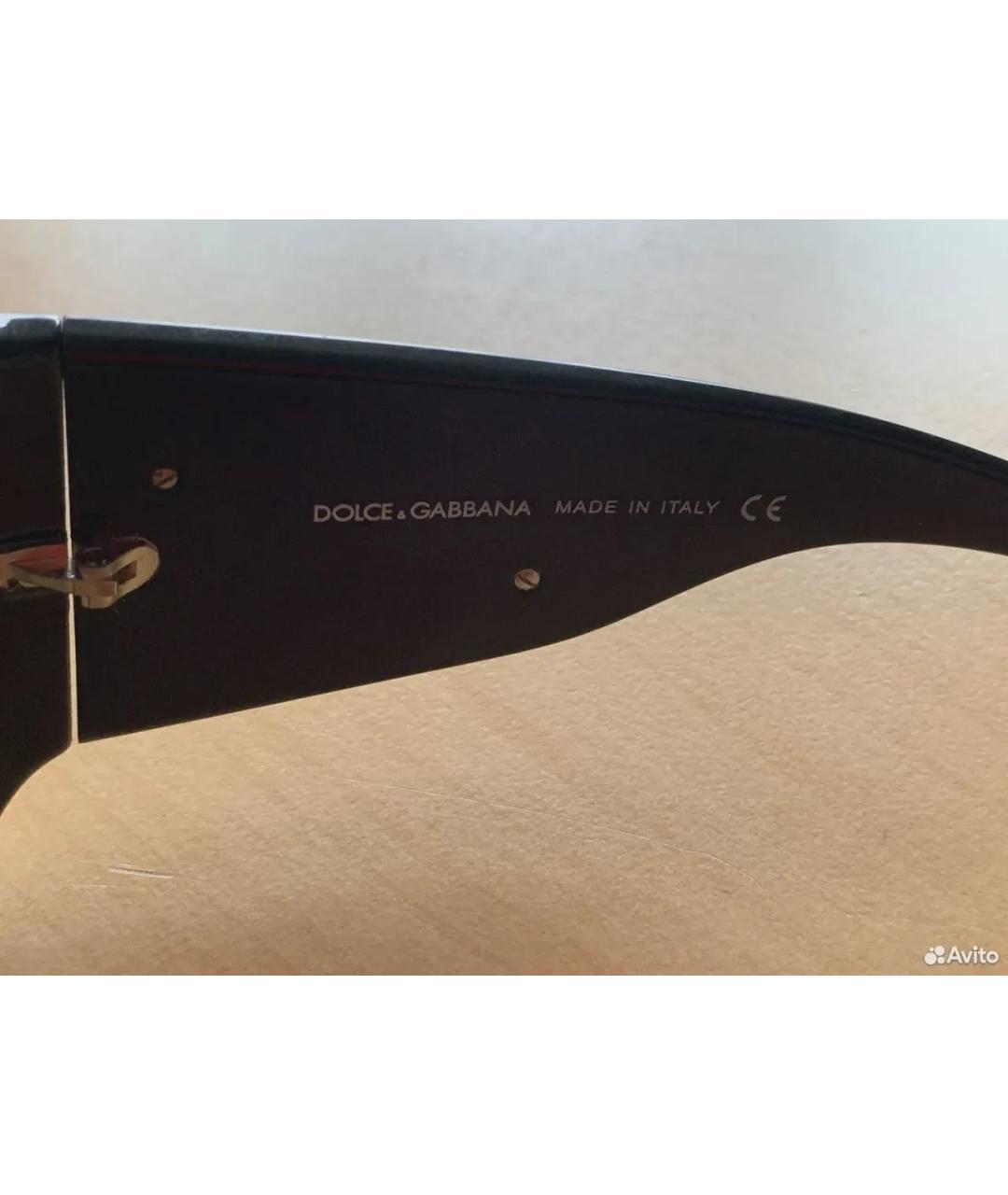 DOLCE&GABBANA Черные пластиковые солнцезащитные очки, фото 5