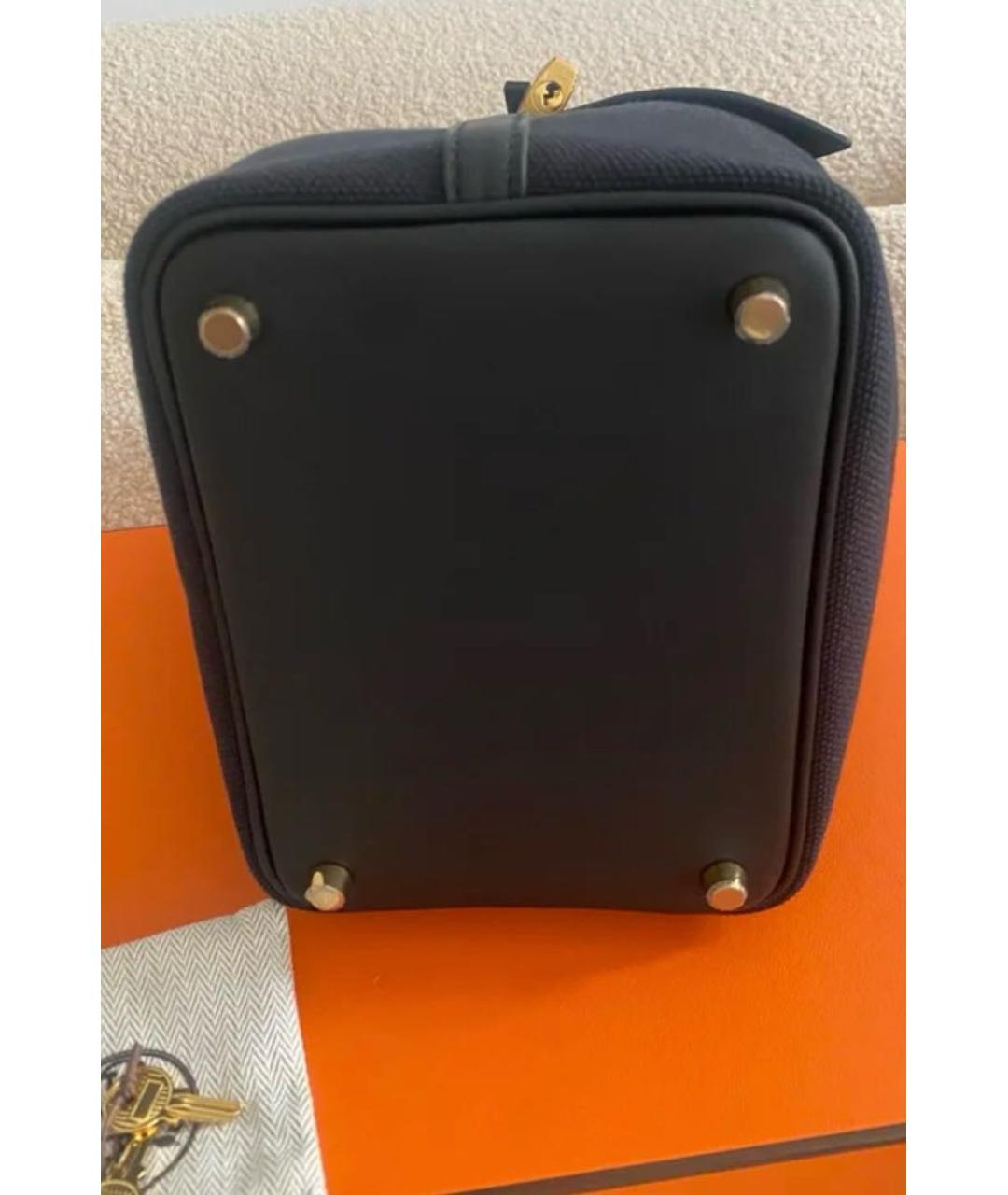 HERMES Черная тканевая сумка через плечо, фото 4