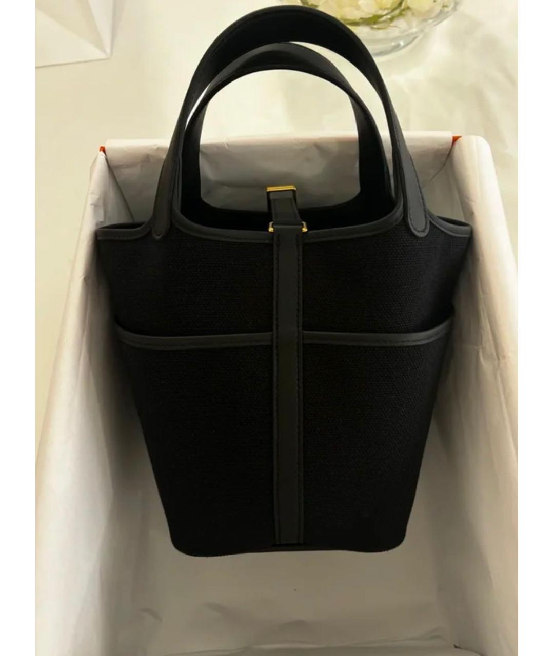 HERMES Черная тканевая сумка через плечо, фото 7