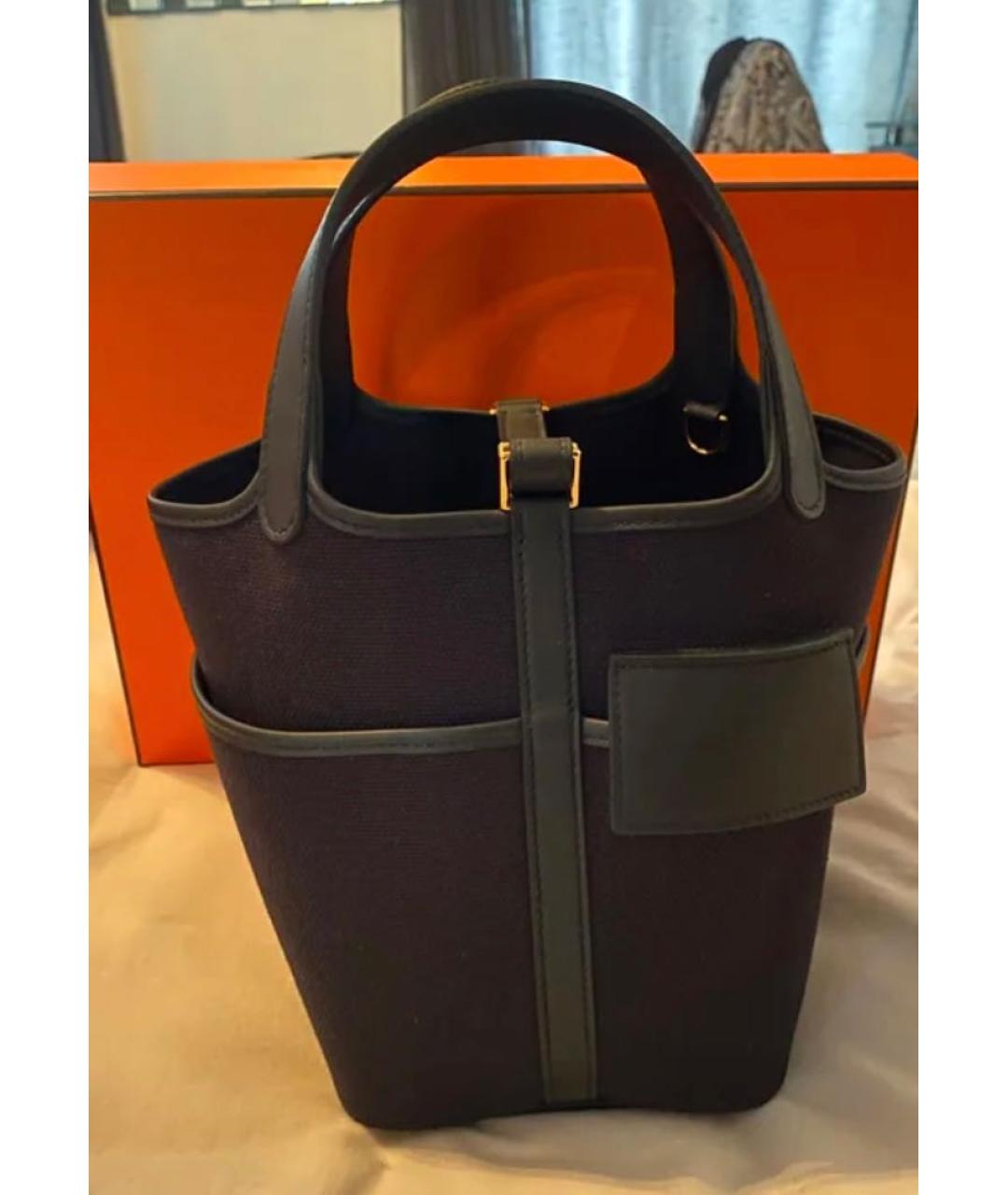 HERMES Черная тканевая сумка через плечо, фото 6