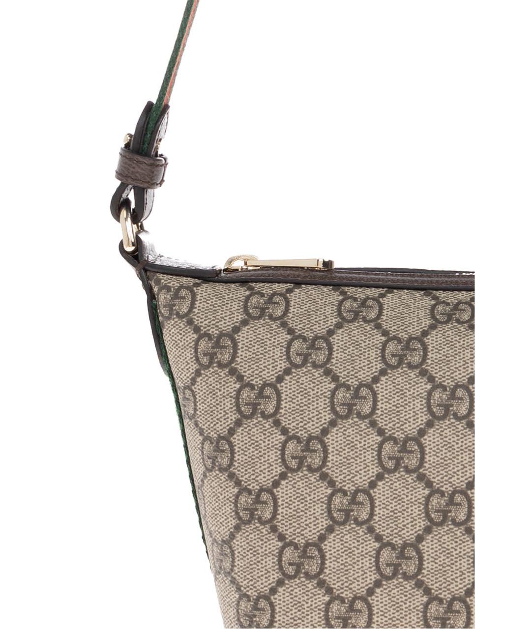 GUCCI Бежевая тканевая сумка через плечо, фото 3