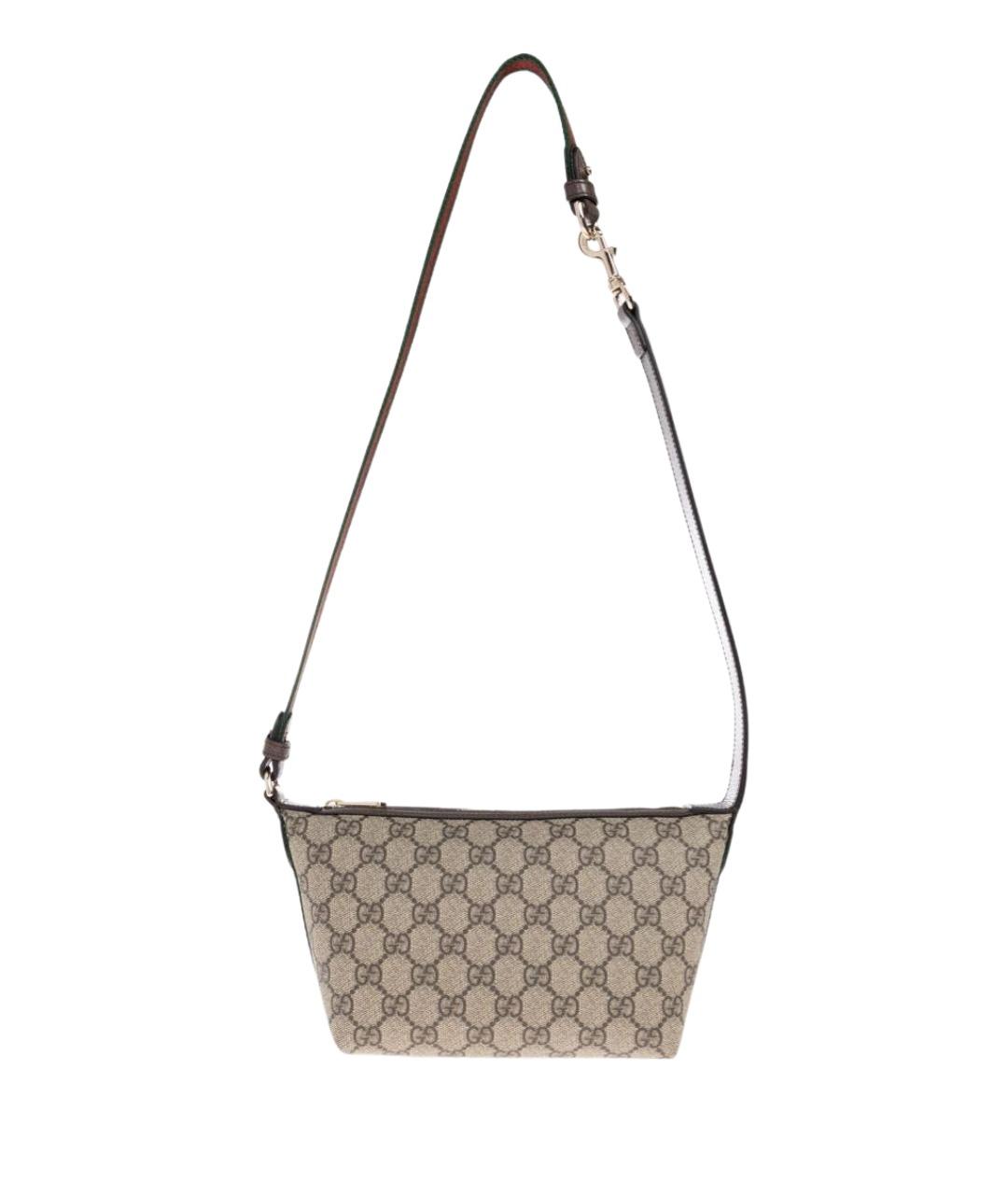 GUCCI Бежевая тканевая сумка через плечо, фото 1