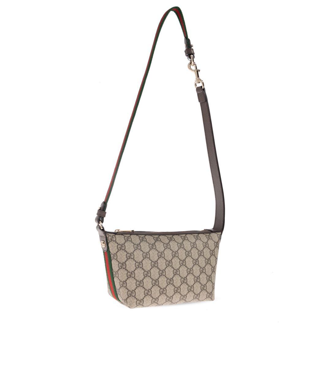 GUCCI Бежевая тканевая сумка через плечо, фото 4