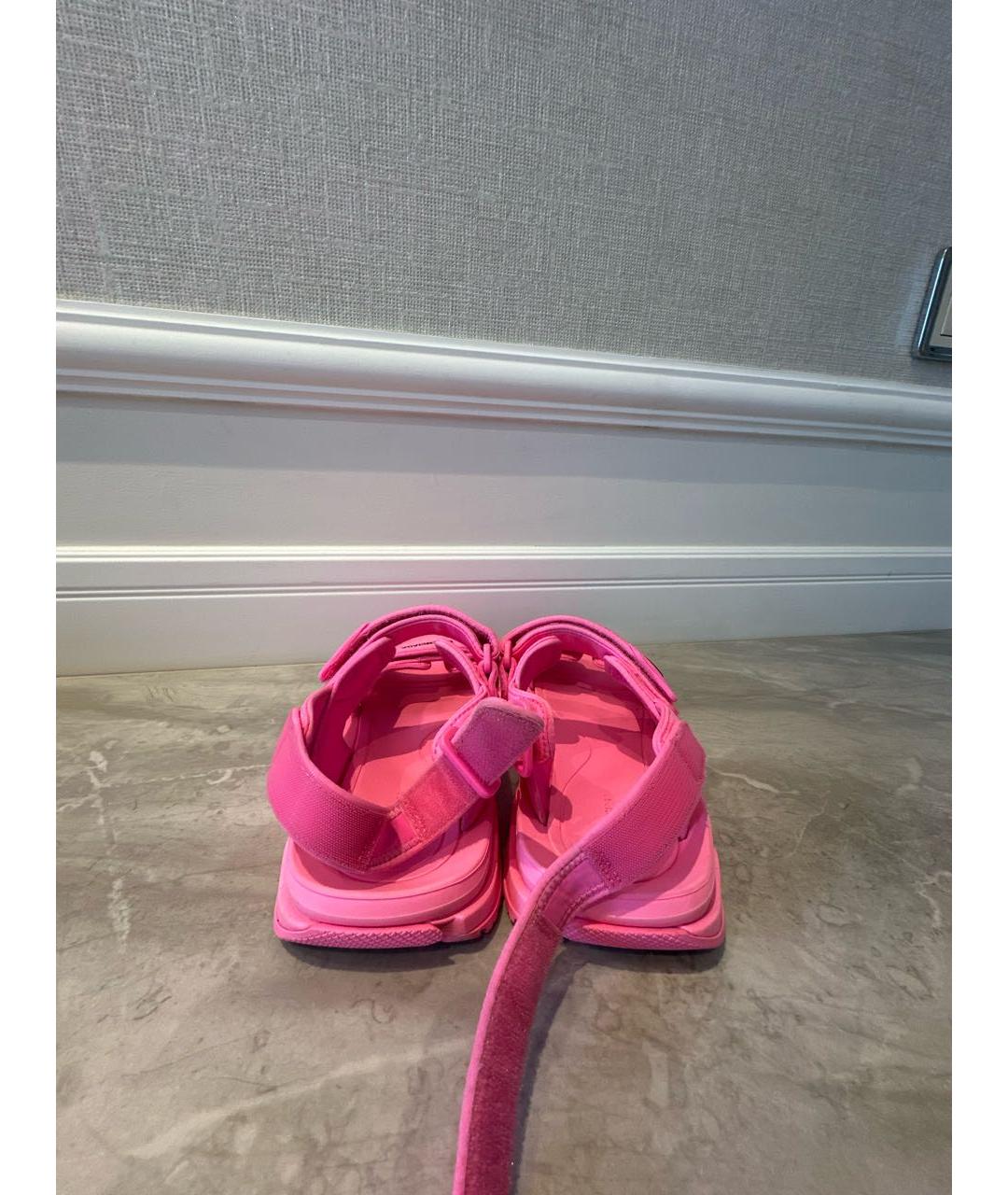 BALENCIAGA Розовые неопреновые сандалии, фото 4