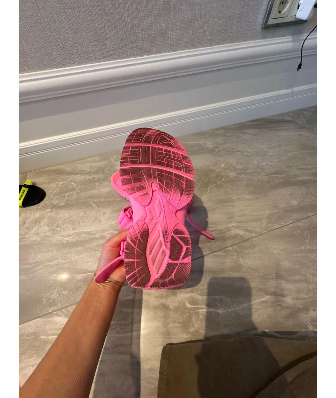BALENCIAGA Розовые неопреновые сандалии, фото 5