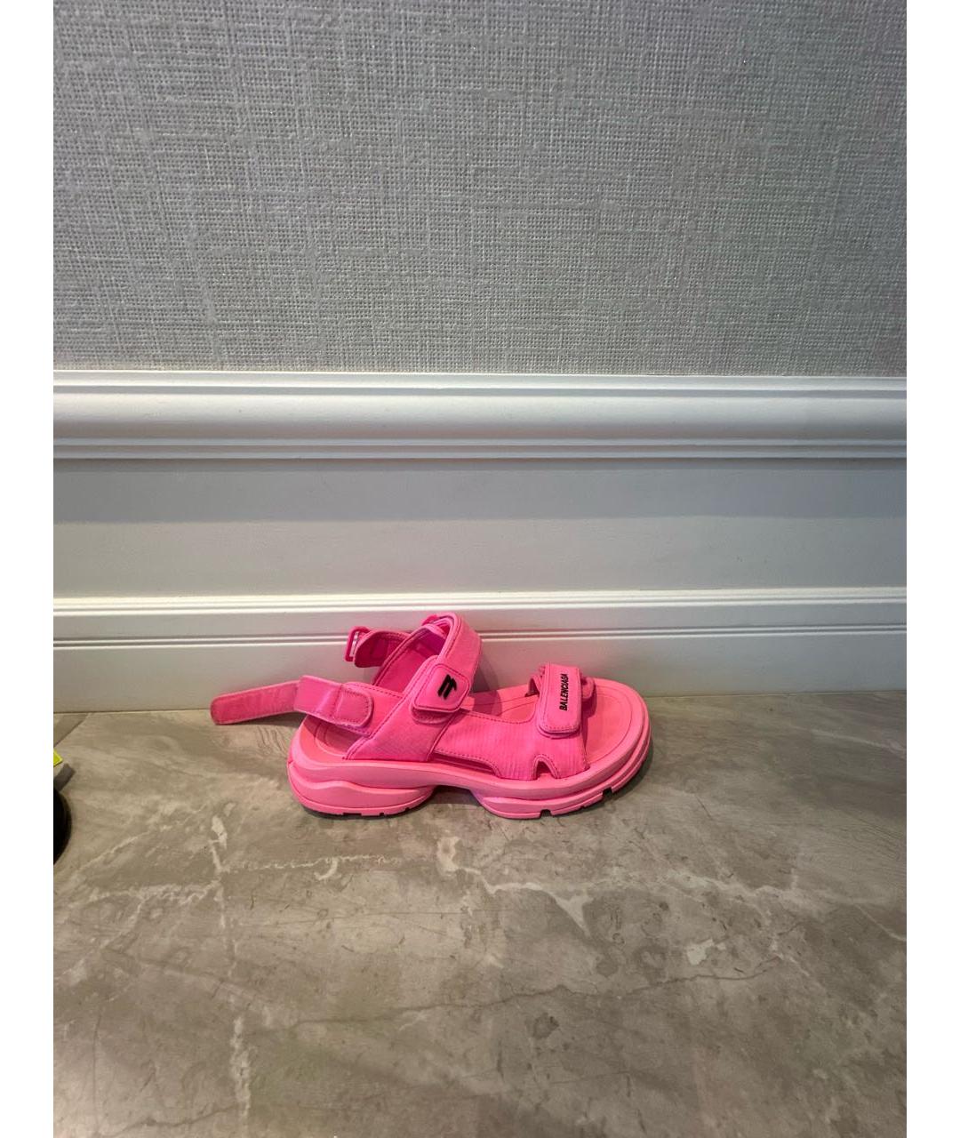 BALENCIAGA Розовые неопреновые сандалии, фото 6