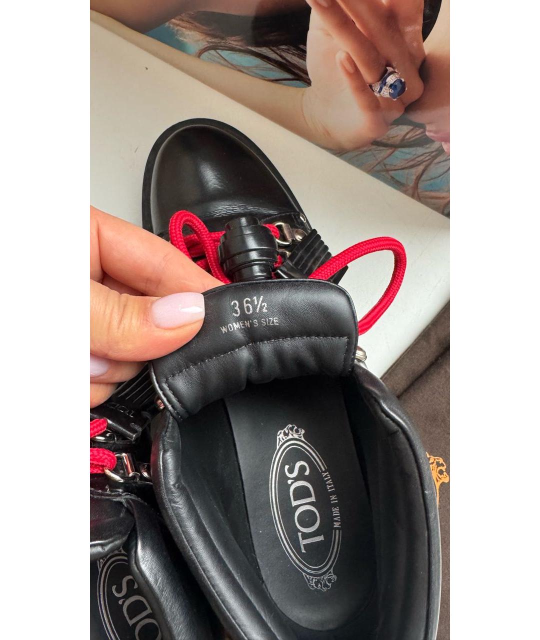 TOD'S Черные ботинки из лакированной кожи, фото 6