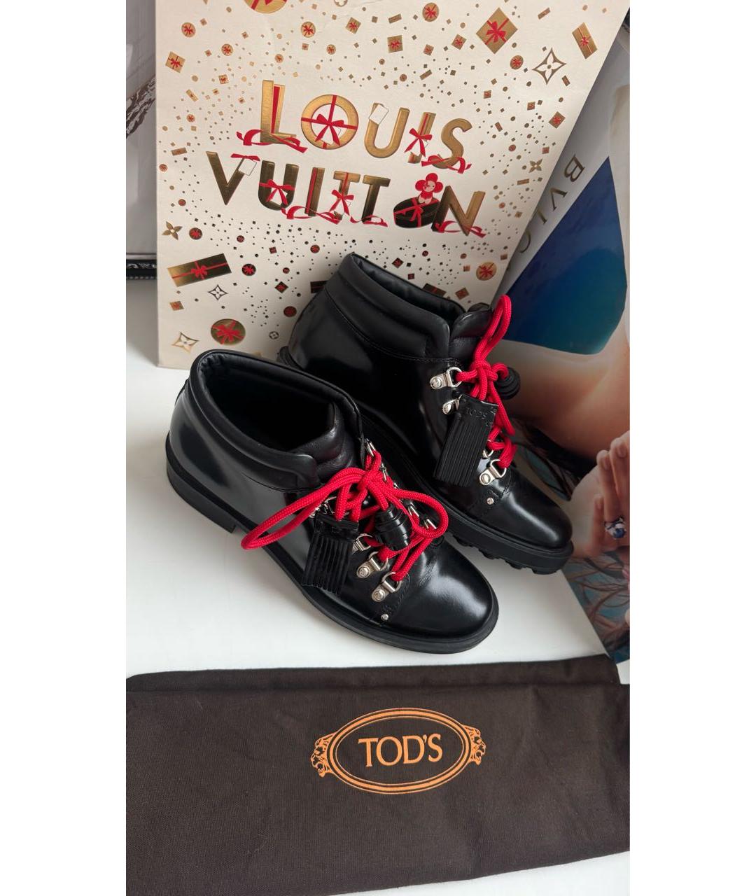 TOD'S Черные ботинки из лакированной кожи, фото 3