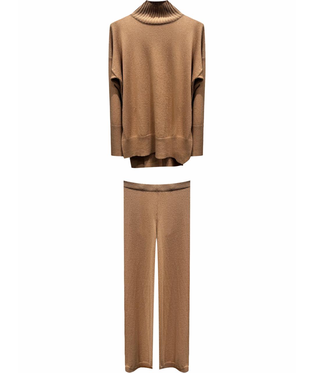 ANTONELLI FIRENZE Коричневый кашемировый костюм с брюками, фото 1