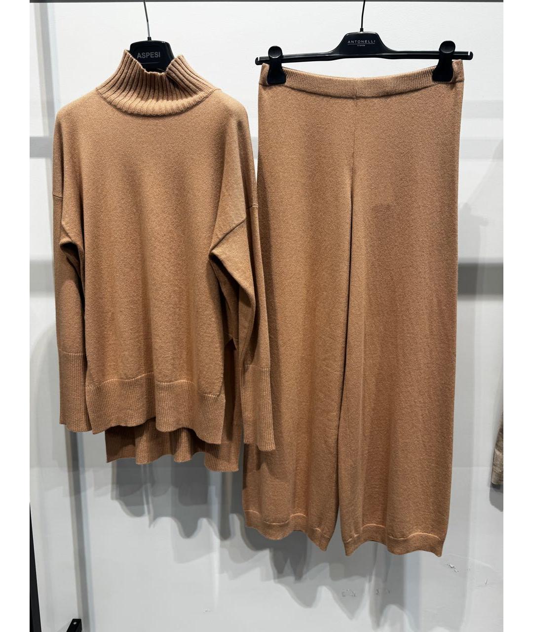 ANTONELLI FIRENZE Коричневый кашемировый костюм с брюками, фото 4