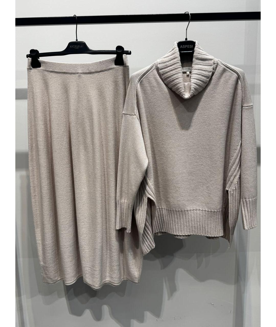 ANTONELLI FIRENZE Серый шерстяной костюм с брюками, фото 3