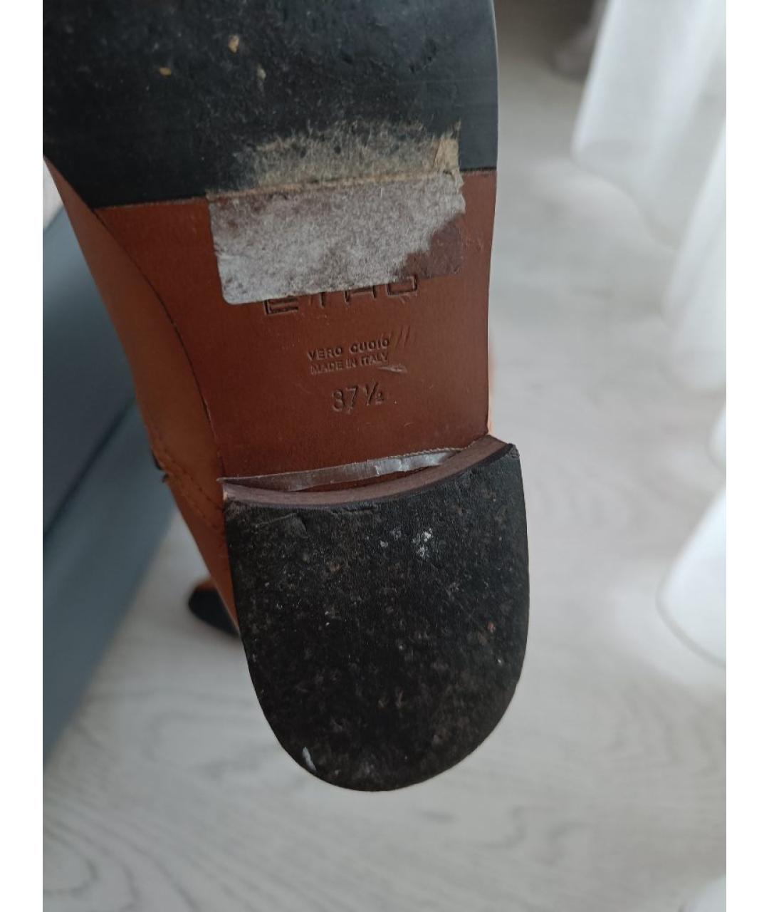 ETRO Коричневые кожаные сапоги, фото 5