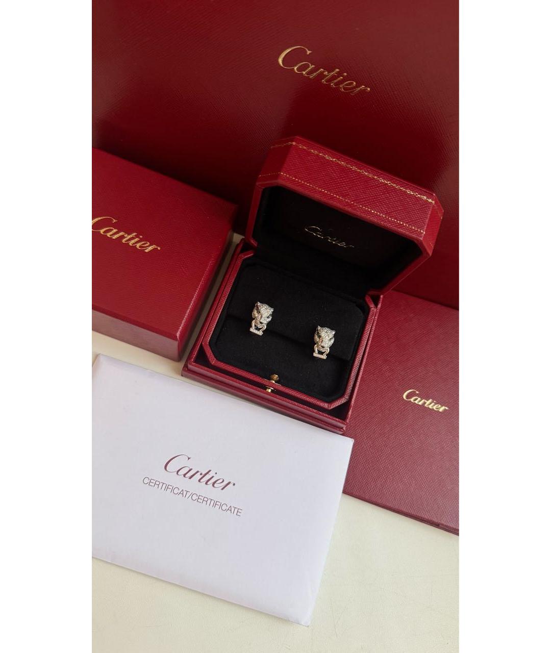 CARTIER Золотые серьги из белого золота, фото 3