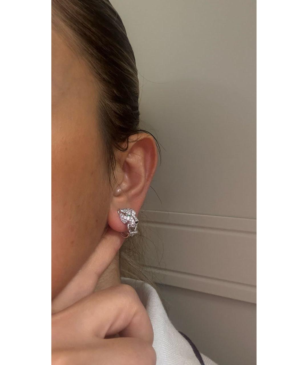 CARTIER Золотые серьги из белого золота, фото 5