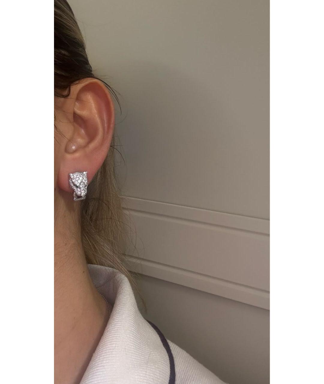 CARTIER Золотые серьги из белого золота, фото 4