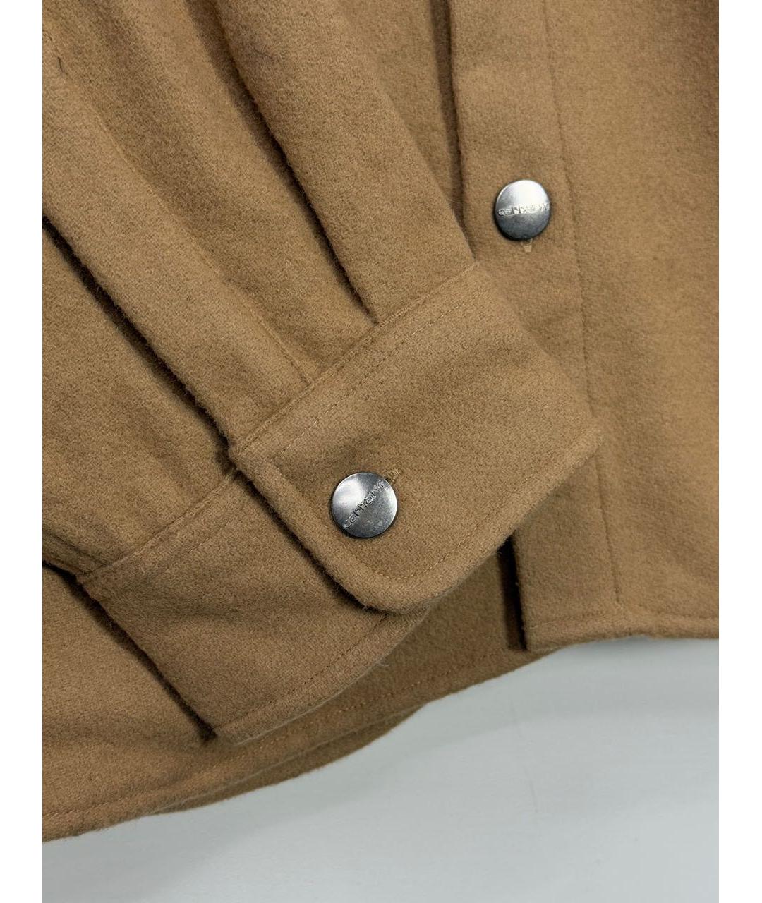 CARHARTT WIP Горчичная шерстяная куртка, фото 3