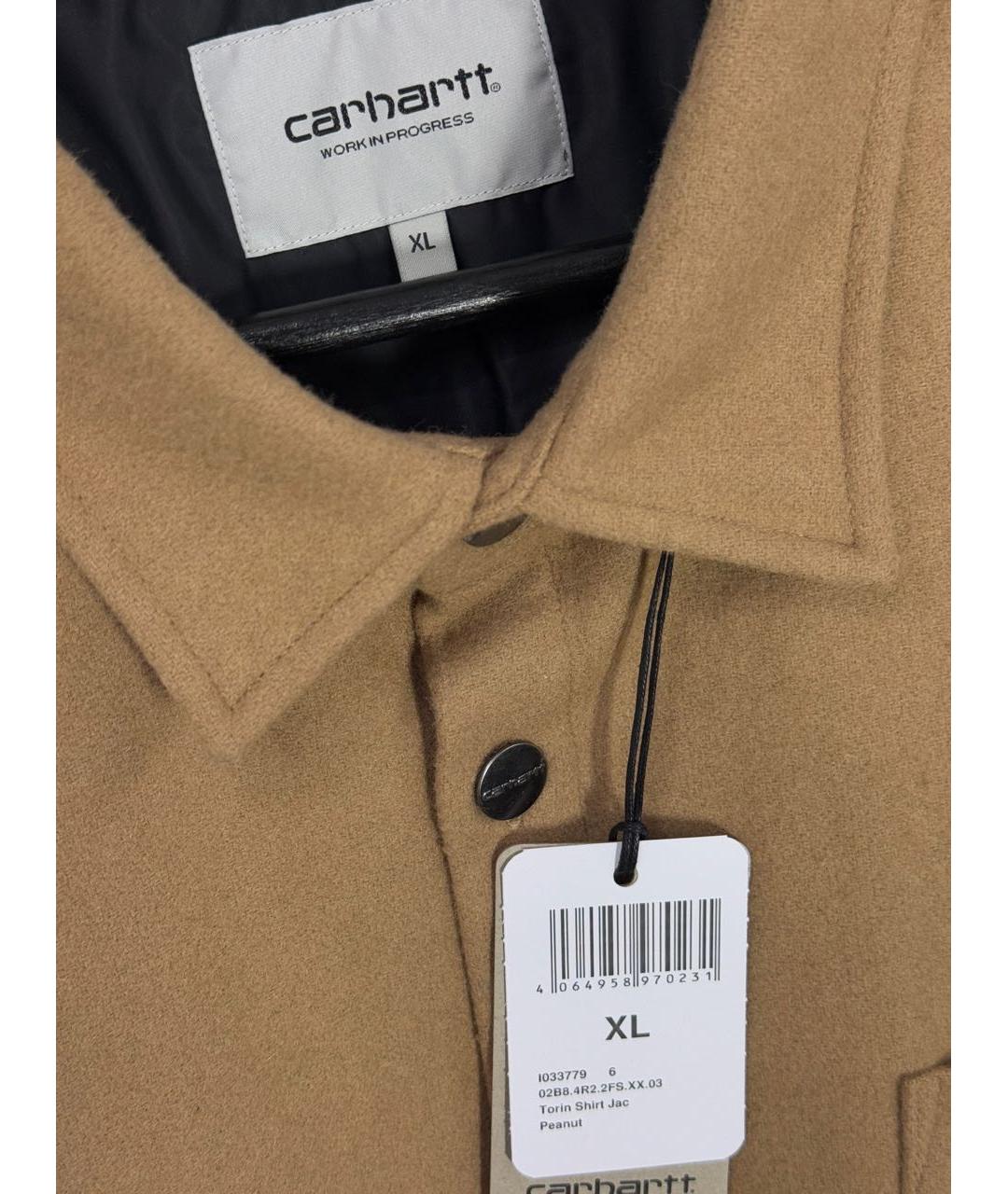 CARHARTT WIP Горчичная шерстяная куртка, фото 2