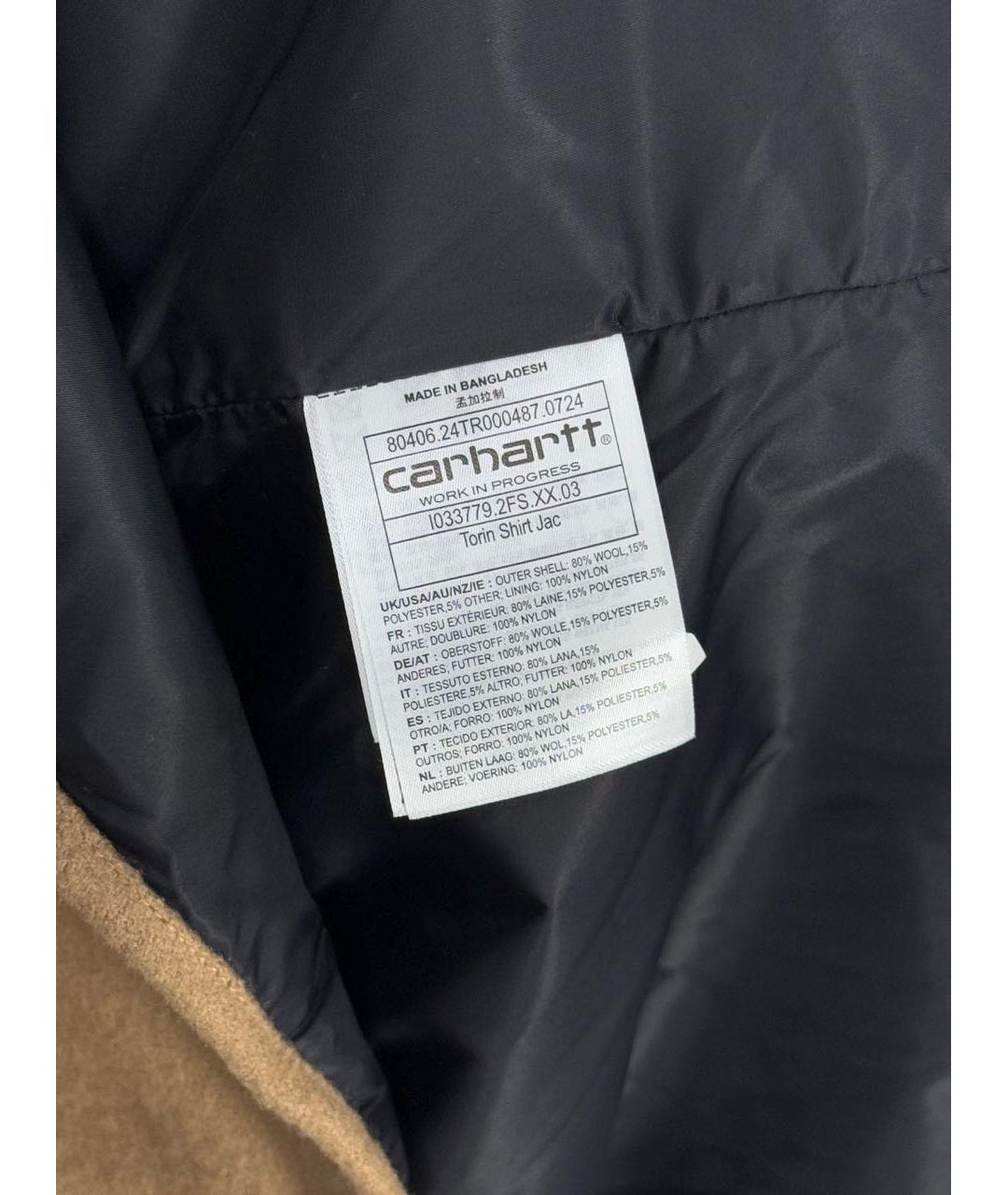 CARHARTT WIP Горчичная шерстяная куртка, фото 5