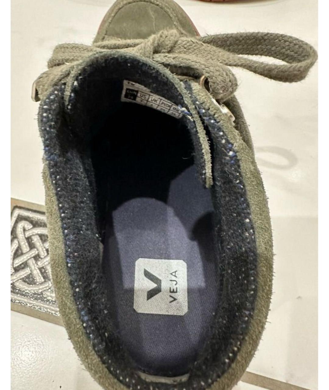 VEJA Зеленые замшевые кеды, фото 3