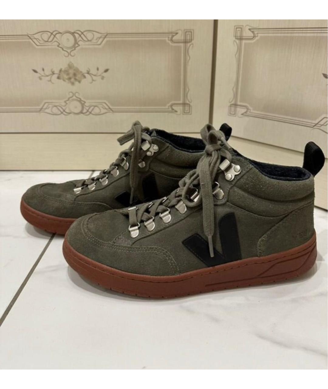 VEJA Зеленые замшевые кеды, фото 8