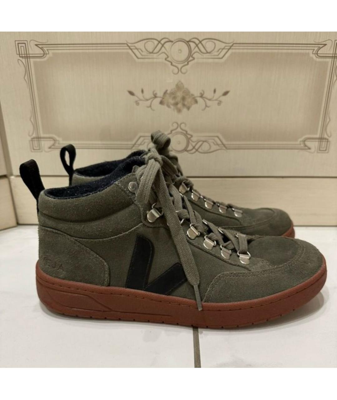 VEJA Зеленые замшевые кеды, фото 2